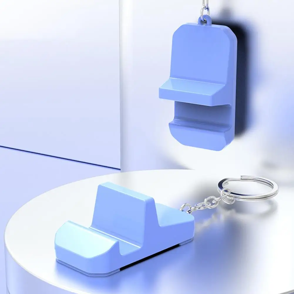 Mini Phone Stand Portable Mobile Phone Holder with Keyring Cellphone Stand Desktop Tablet Holder Table Bracket Phone Accessories