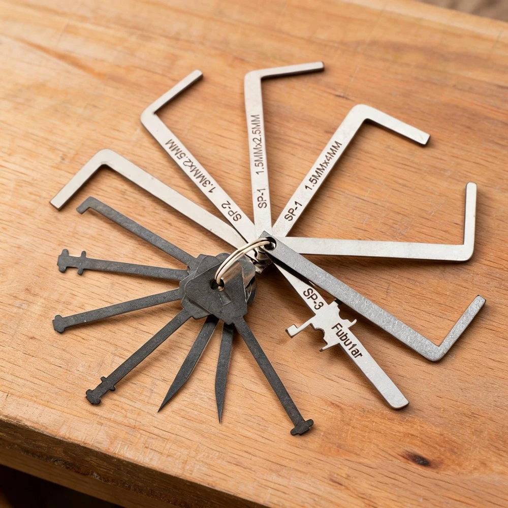 14-in-1 Stainless Steel Lockpick Set: Professional Bypass Tools for Locksmiths & Emergency Access
