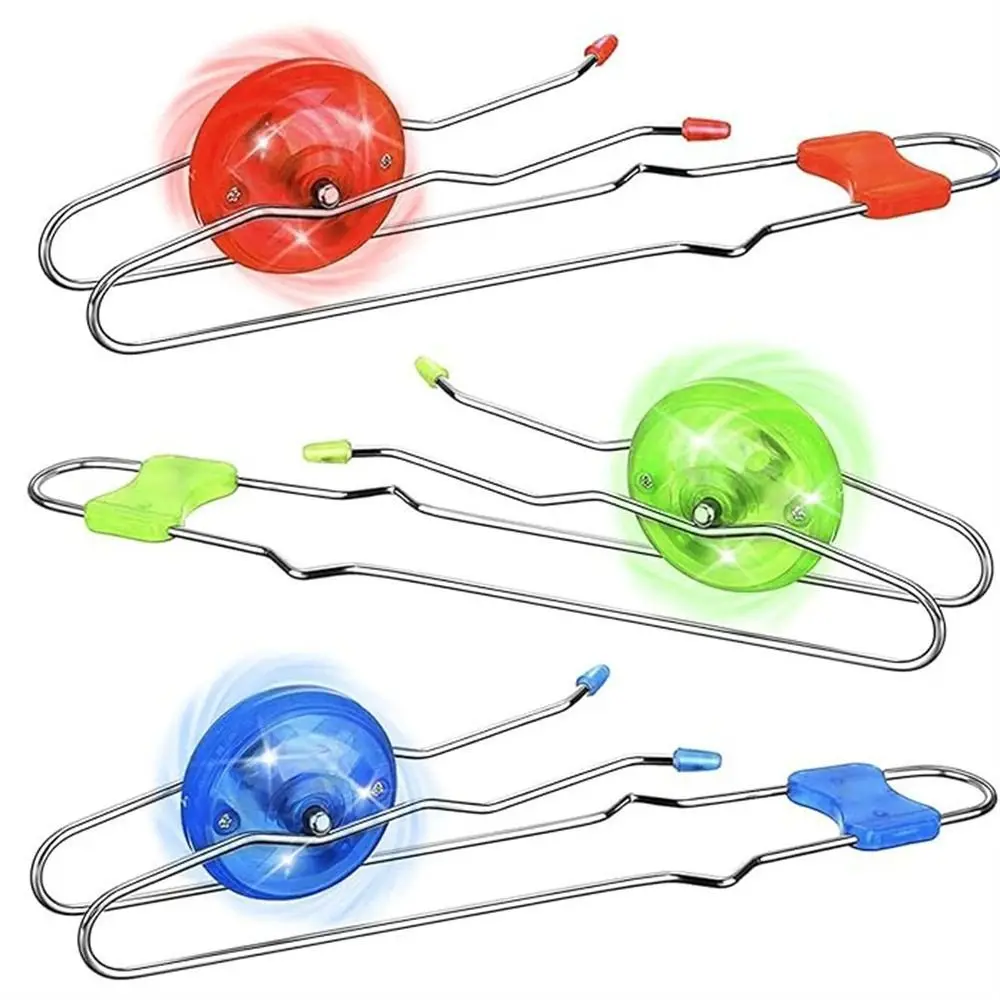 Retro Vintage Magnetic Rail Yoyo Sensory Toys LED Light Magnetic Gyro Wheel Gyroscopic Spinning Tops Lighted Up Twirlers