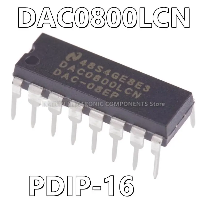 10pcs/lot DAC0800LCN DAC0800 8 Bit Digital to Analog Converter 1 16-PDIP