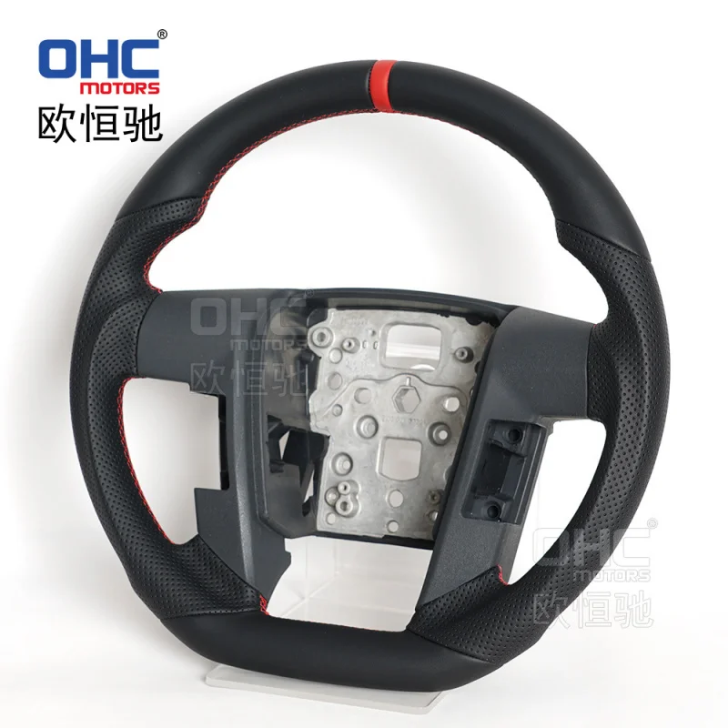 For Ford Raptor F-150 09-14 models, full leather red positioning line modified upgraded steering wheel