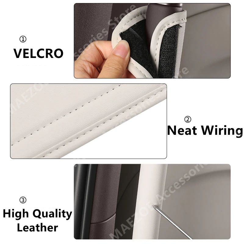 For LI AUTO LIXIANG MEGA 2024 Second Row Door Handle Leather Protective Cover,Interior Modification,Automotive Supplies