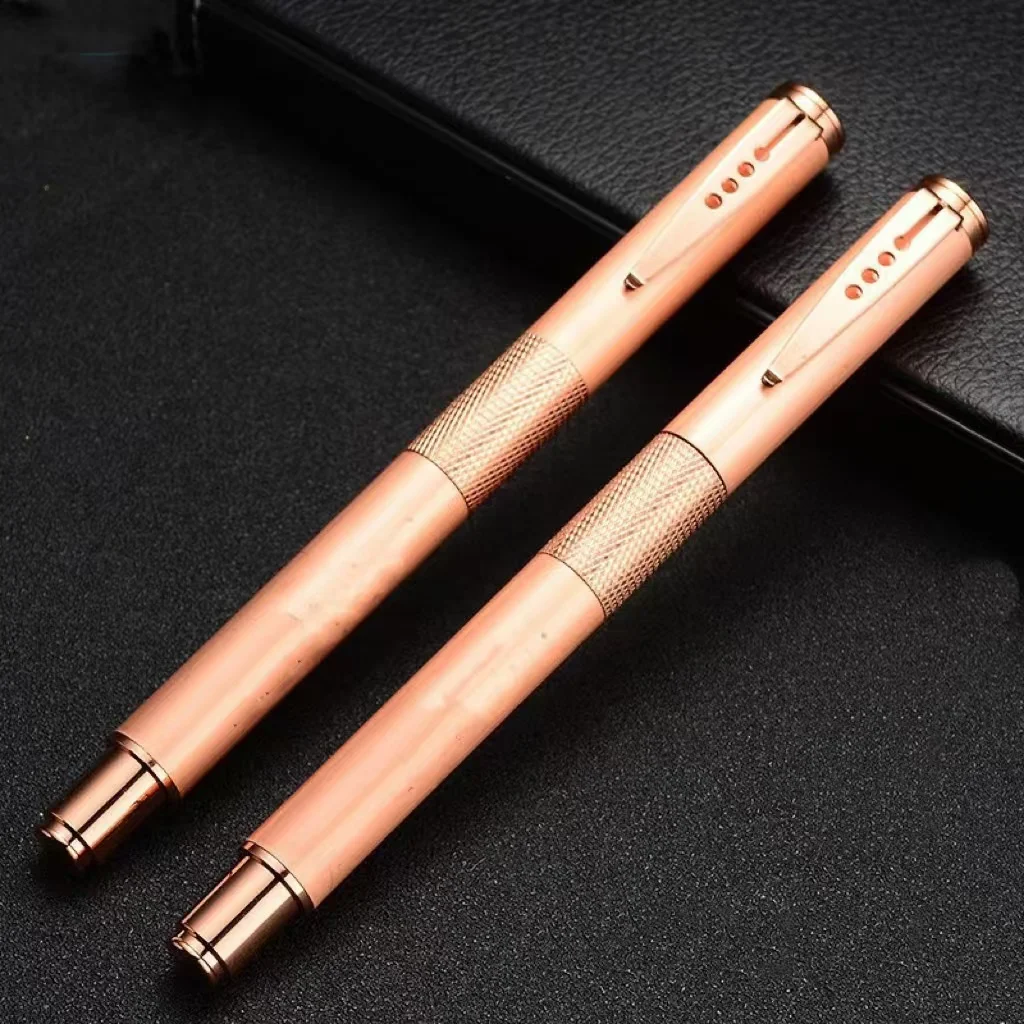 Pen factory wholesale business signature pen copper rod drawing Baozhu pen foreign trade custom lettering neutral pen logo