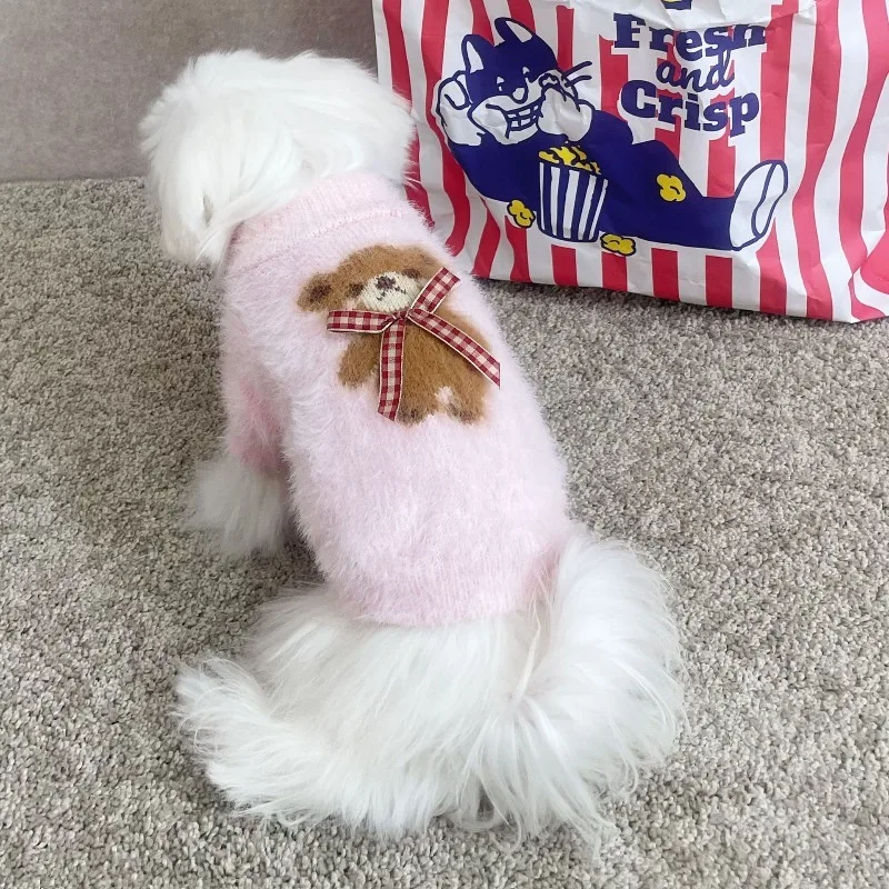 

Однотонная простая милая одежда для домашних животных на заказ, осенне-зимние норковые плюшевые утолщенные теплые дышащие пальто и куртки для собак и кошек