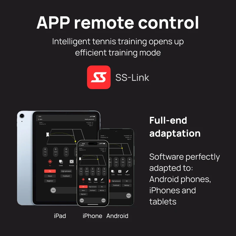 New Arrival Automatic T2403A Short Distance Tennis Ball Machine Launcher Equipment for  Indoor Practice with Remote Control.