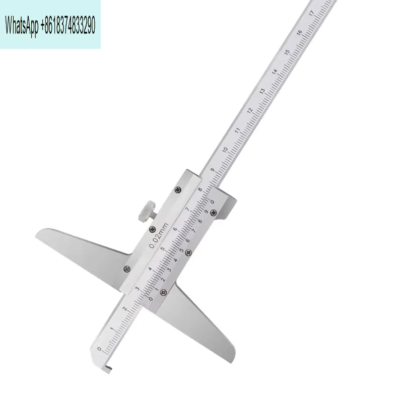 Vernier 0-150-200-300-500mm single mechanical depth caliper with hook