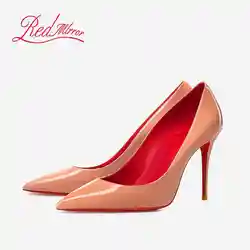 Women Shoes 2026 Trend Luxury Brand Women's Shoes Classics Pumps Red Shiny Bottoms High Heels Patent Leather Pointed Toe Woman