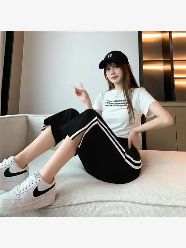 Slim Fit Yoga Pants High Waist Thin arkskin Seven-Foot Pants for ort Women Summer Spor Base Layer Trousers