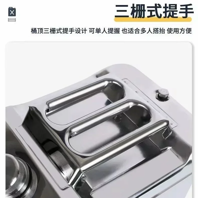 10L 201 Stainless Steel Empty Jerrycan Storage Container for Car Motorcycle Truck