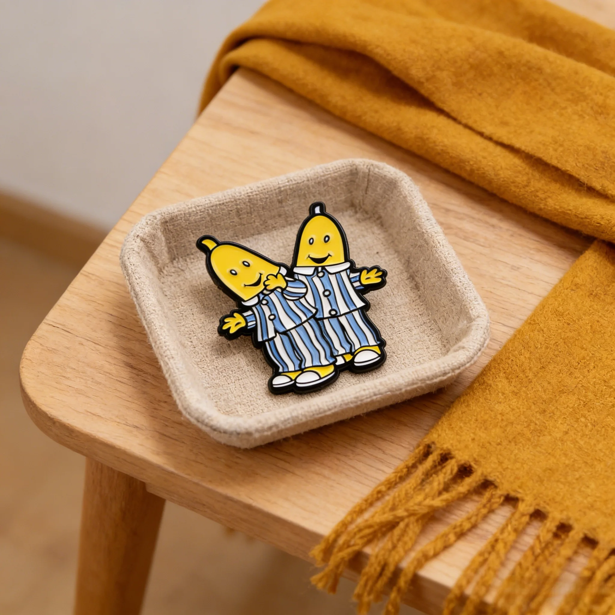 Funny Pajama Banana Man Enamel Pins Cartonn Fruit Brooch Lapel Pin Badge on Backpack Clothing Accessories Fashion Jewelry Gifts