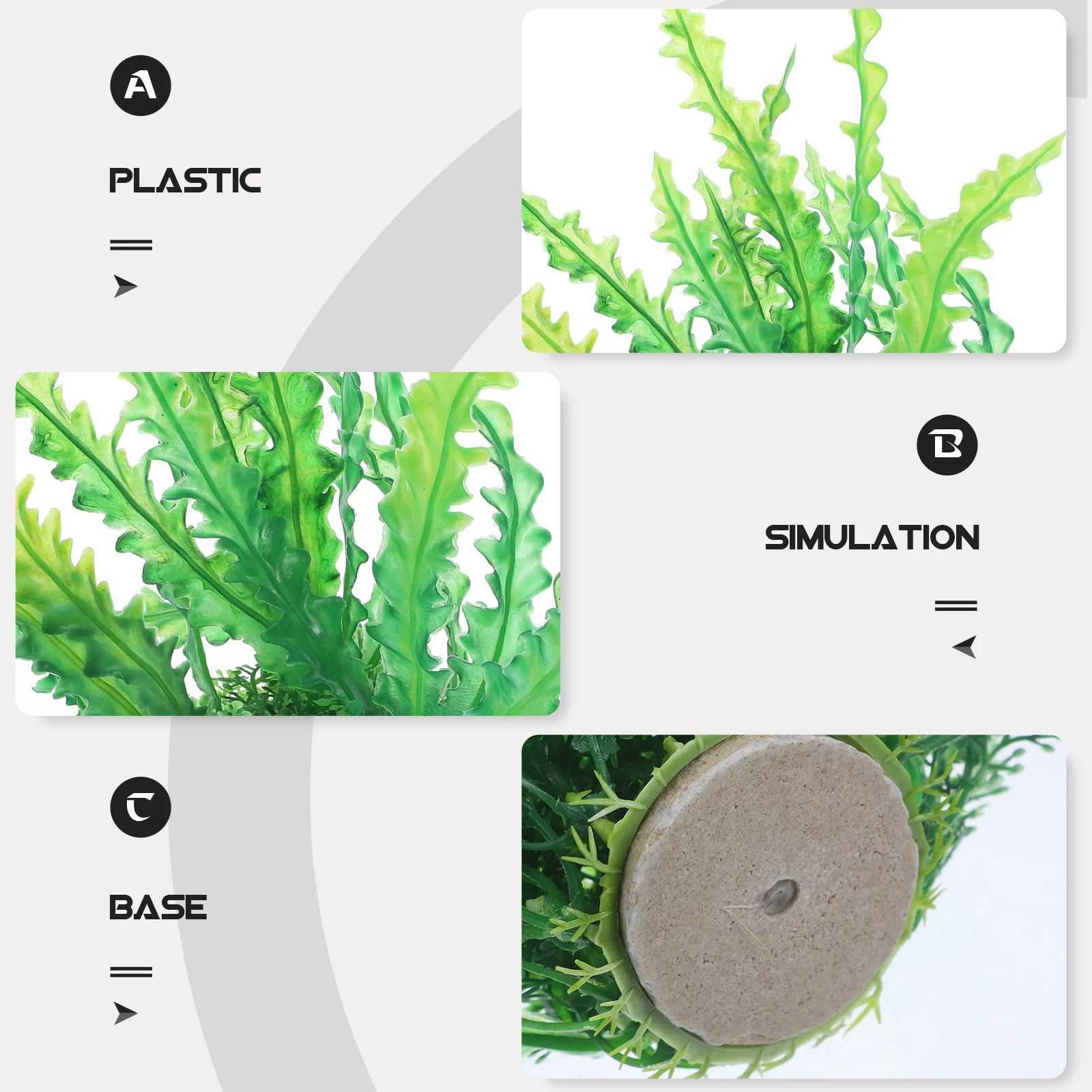 

2Pcs Aquarium Fake Plant Fish Tank Grass Decorative Compact Aquarium Plant Desktop Fish Tank Supplies Home Office Decor