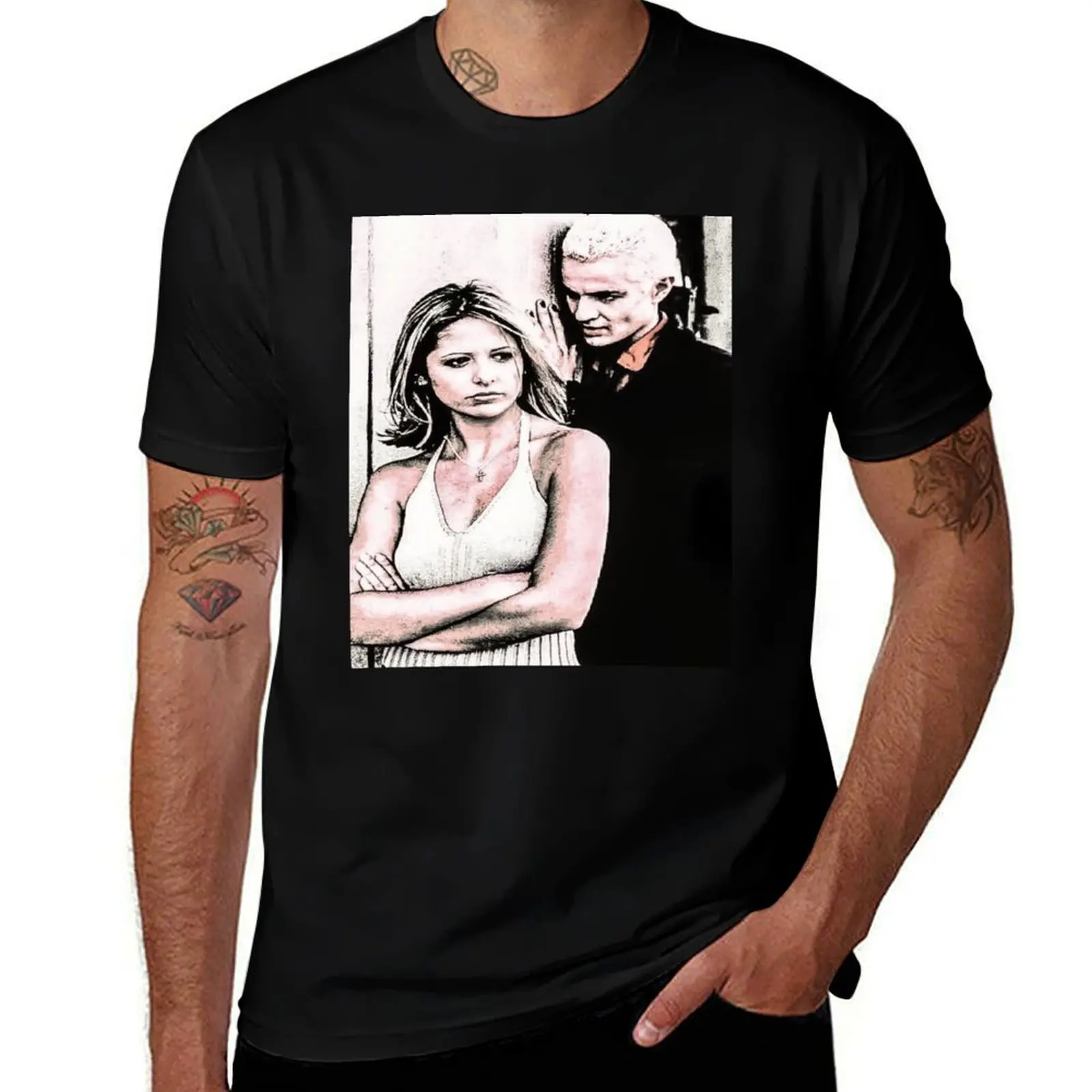 Buffy and Spike T-Shirt Plus Size Outdoor Casual Top