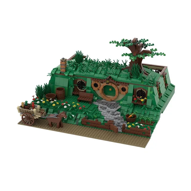 Magical Rings Movie Scene Moc Building Blocks Bag End House Model Technology mattoni assemblaggio fai da te Street View Toys regali per bambini