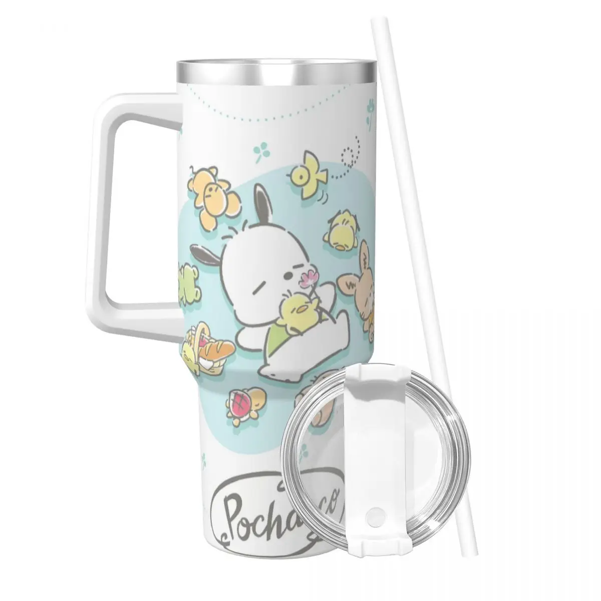 Stainless Steel Tumbler Pochacco Coffee Mug Leakproof Cold and Hot Mugs Cup Travelist Printed Water Bottle