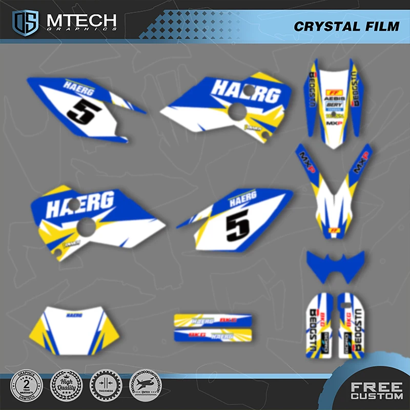 

DSMTECH Custom Motorcycle Graphics Background Decal Stickers Kits for Husaberg FE 2001 2002 2003 2004 2005 006