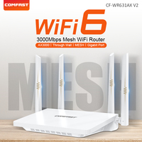 Comfast Easy Mesh 3000Mbps WiFi6 Wireless MESH Router 2.4/5.8G 5dBi Antenna 4*1000Mbps WAN/ LAN Gigabit Ports RESET/MESH Button