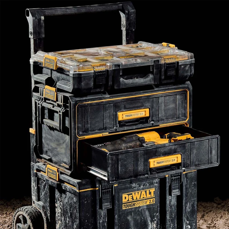 DEWALT DWST83529 TOUGHSYSTEM 2.0 Ball Bearing Drawer Sliders Module Unit Multifunctional Storage With 2X Drawers Tool Box