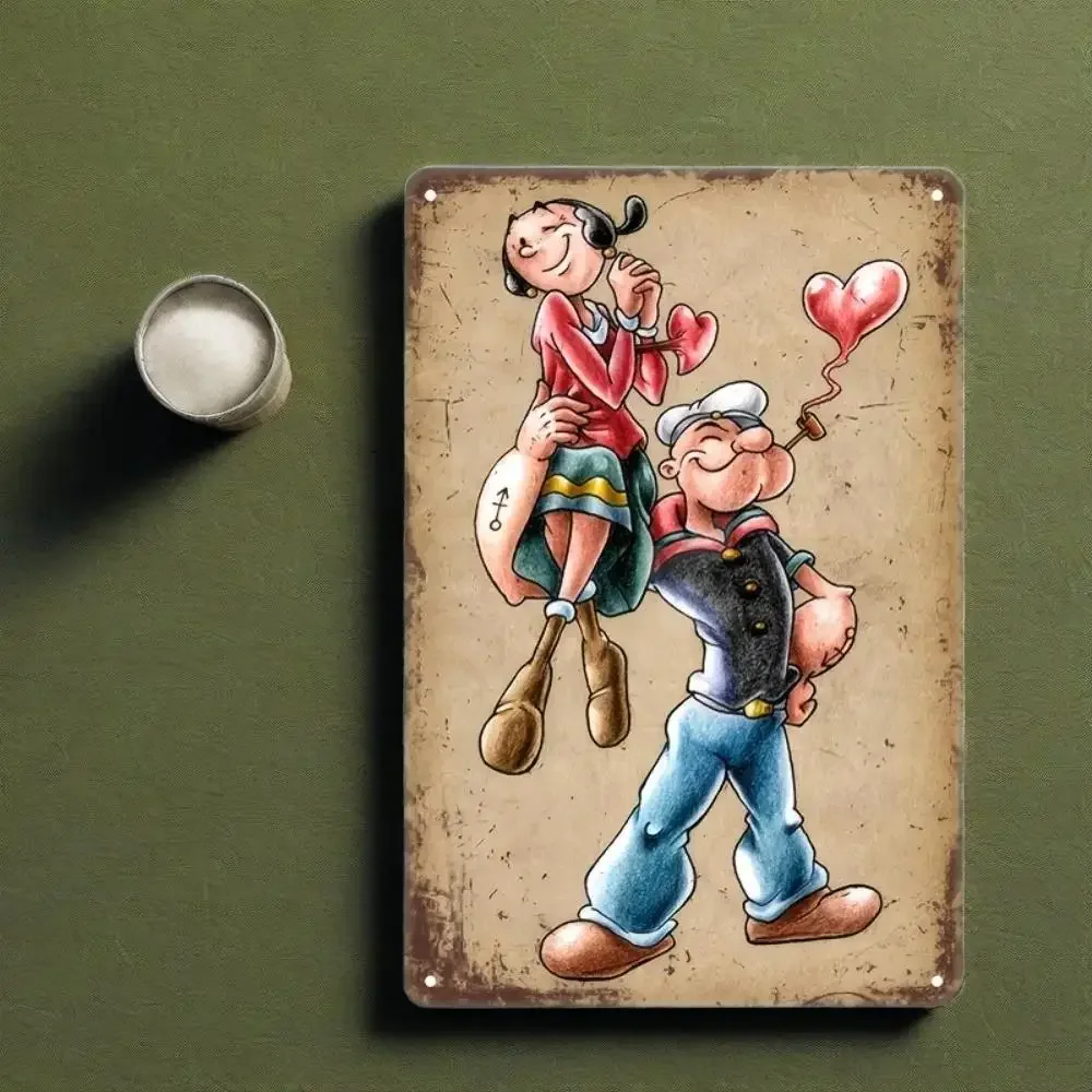 

7.8x11.8 Inch 2D Cartoon Decor | Vintage Metal Art for Home, Bedrooms & Garages