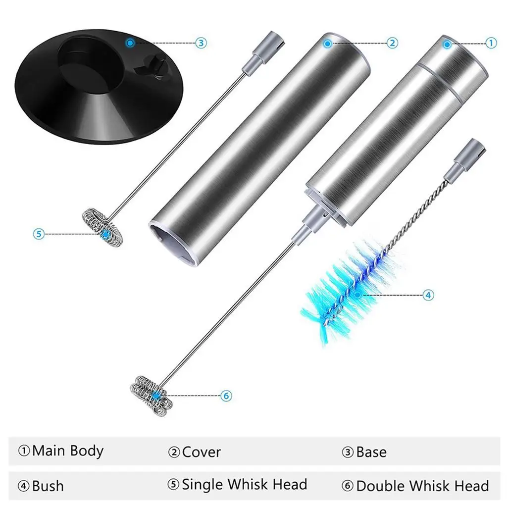 Coffee Electric Milk Frother Whisk Mixer Egg Beater Mini Handle Stirrer
