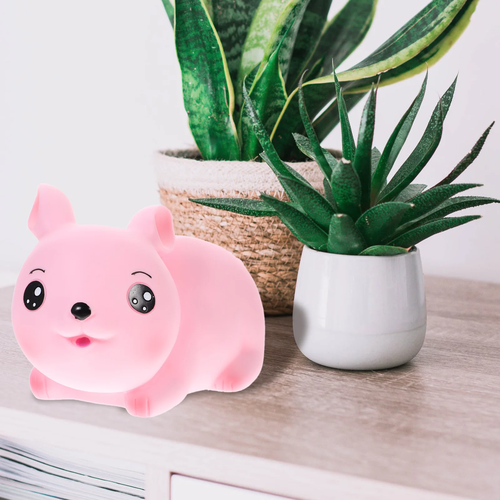 

Bunny Piggy Bank Lovely Vinyl Rabbit Statue Coin Saving Jar Kids Money Pot Decoration Money Saving Piggy Bank