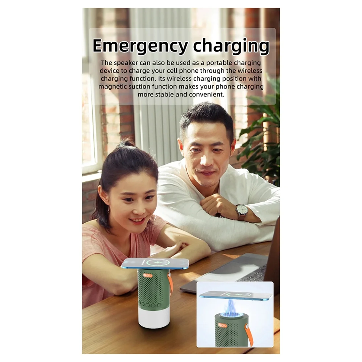

2025+Compact and Portable,Bluetooth TF Card AUX Playback 5000mAh with Light IP66 Charging Function Bluetooth Speaker