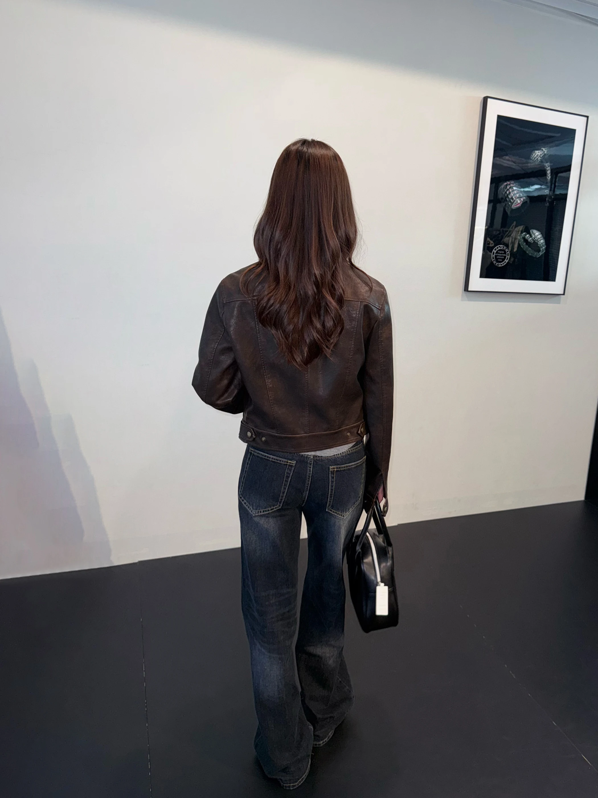 بارد الأمريكية الرجعية ort الجلود Jaet المرأة دراجة نارية الملابس بو معطف جلد أعلى سستة سليم صالح المياه Waed الجلود