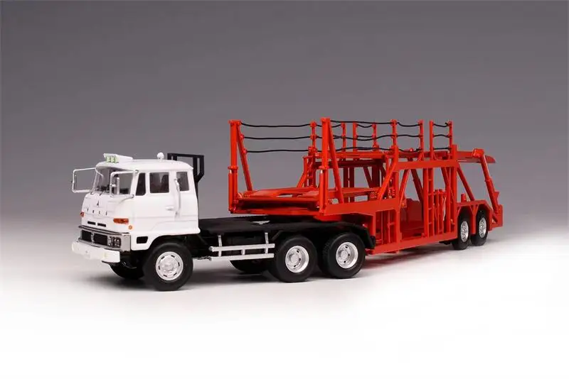 DD Models 1:64 Fuso FV High Cab Tractors w/ Plastic Transport Trailer Set Diecast Model Car