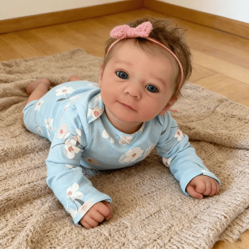 

48cm 18inch Lifelike Reborn Baby Doll Girl Realistic Silicone Vinyl Head Soft Cotton Body 3D Hand Painted Collectible Art Doll