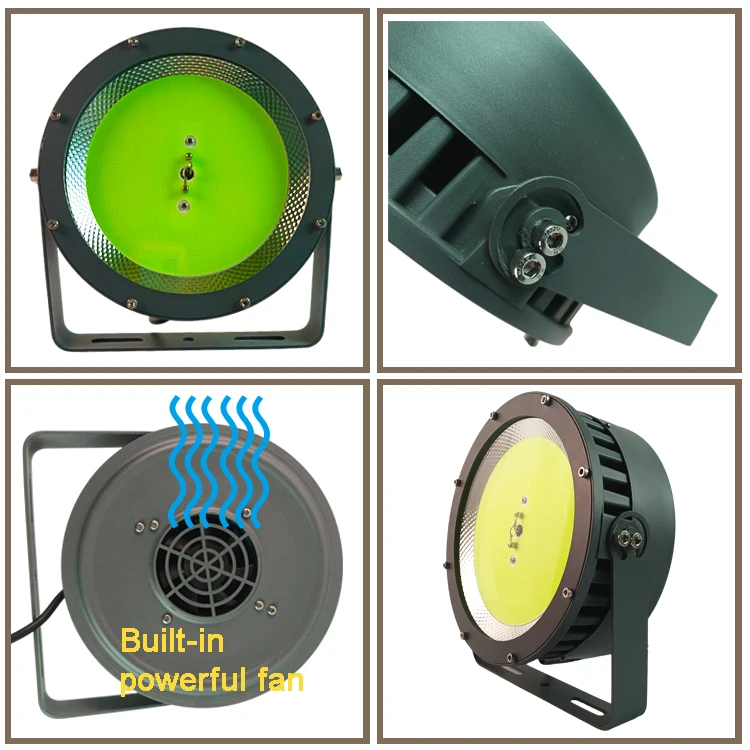 1000W Red White Cyan Green Waterproof Attract Squid Flood Lights Luring Fish Over Water