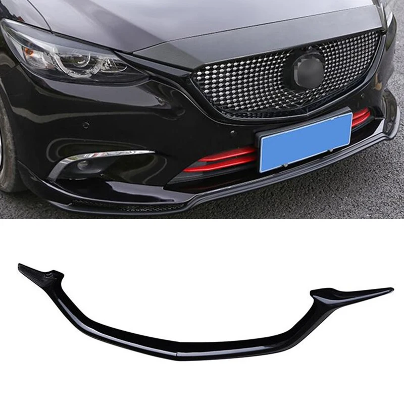 For Mazda 6/2017 2018 Car Grille Trim Strip ABS Material FRONT Bumper Full Grills Cover Trim Body Kit
