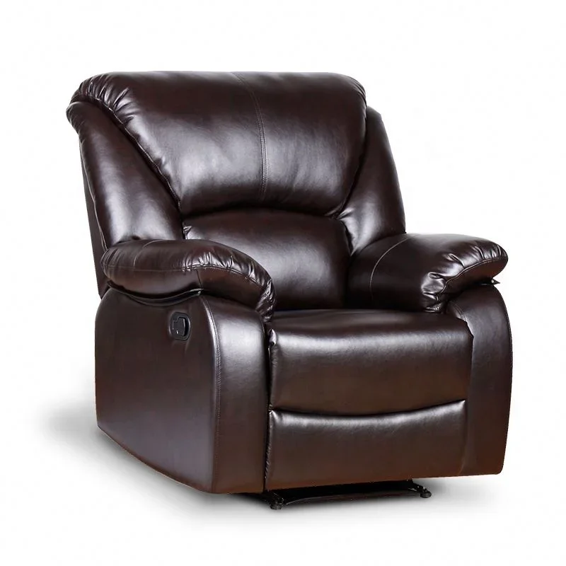 Hot Sale Black PU Leather Manual Recliner Sofa Chair Armchair For Living Room