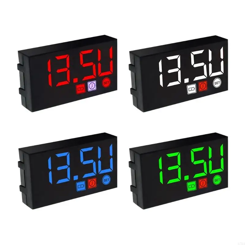 

57BA Temperature Clock Digital Display Motobike Thermometer Voltmeter Waterproof