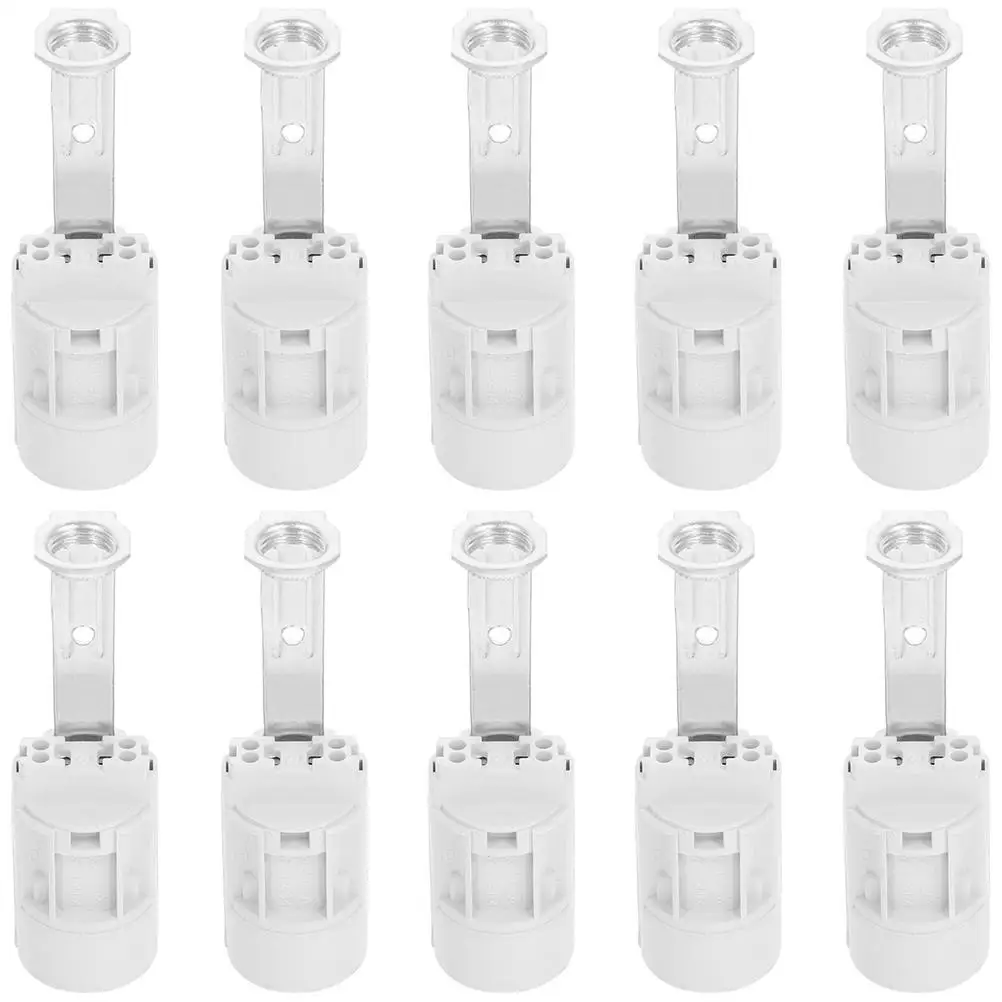 

10pcs Hose Lamp Holder Socket Base Light Candelabra Bulb Chandelier Replacement Parts E14 Screw ThreadedPlastic Zinc