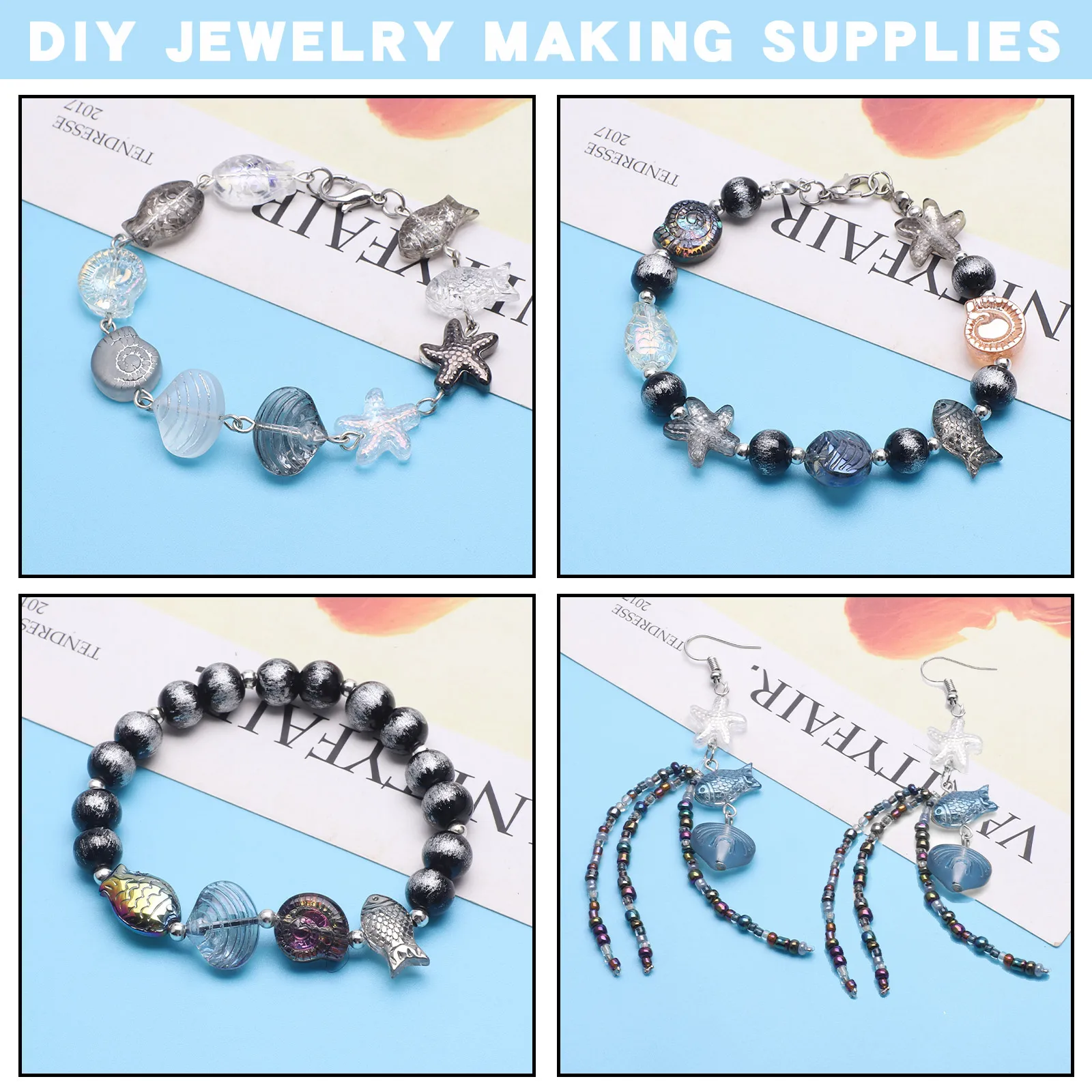 150Pcs Mixed Sea life Charms 6