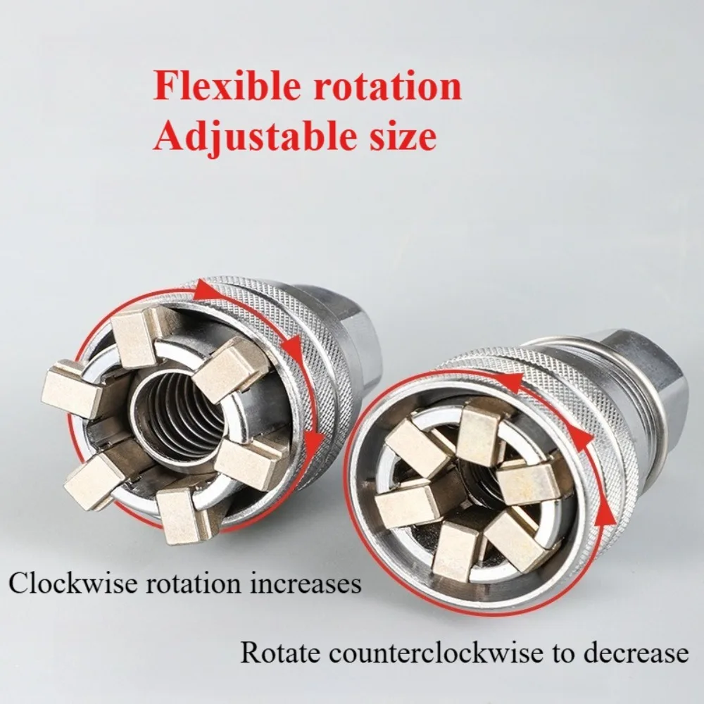 Adjustable Universal Sleeve 2 Inch 10-19 mm Hex Universal Socket Torque Ratchet Wrench Head Spanner Sleeve Tools - view 3
