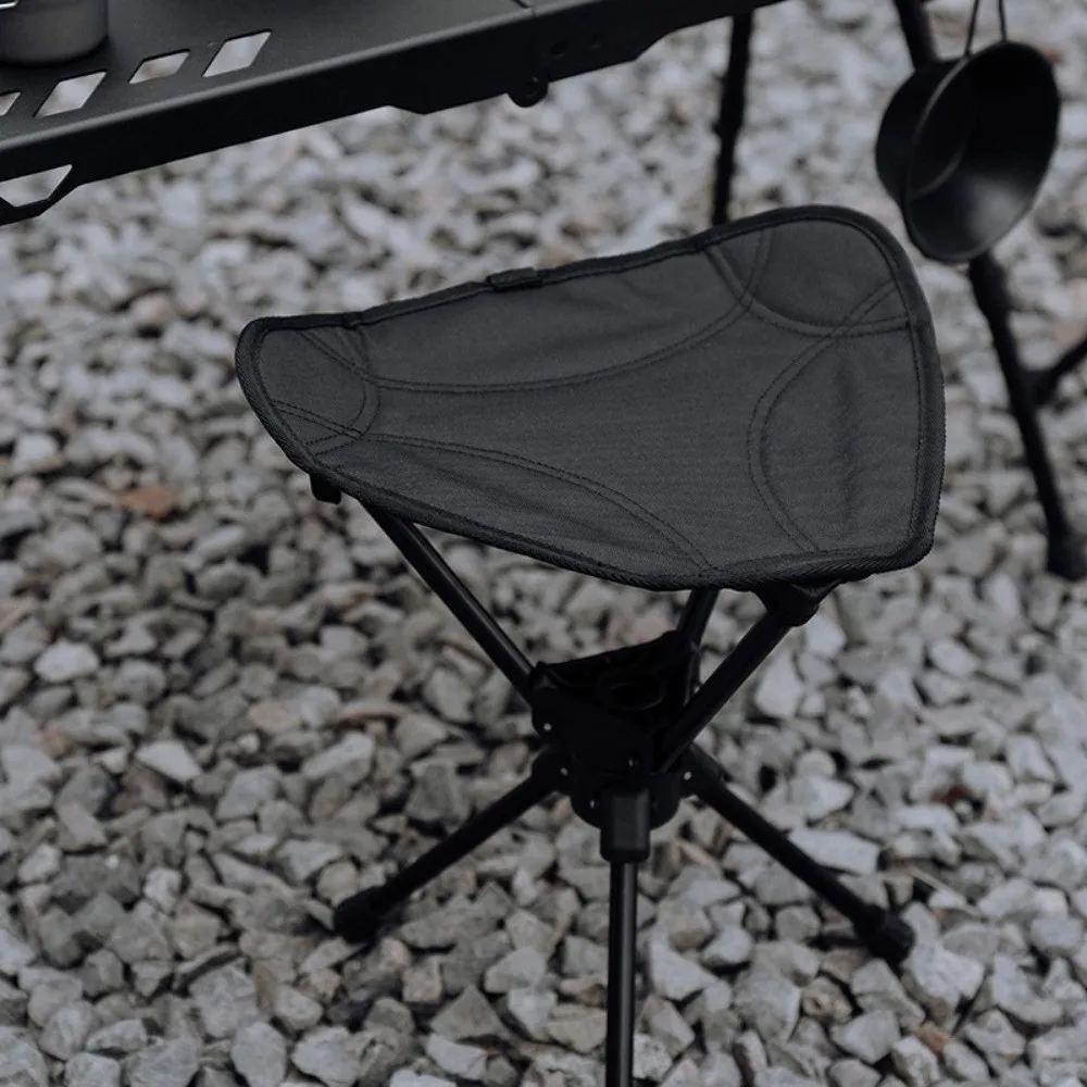 Three Legged Folding Rotating Stool Wear-resistant Foldable Fishing Chair Strong Load-bearing Multifunctional Camping Stool