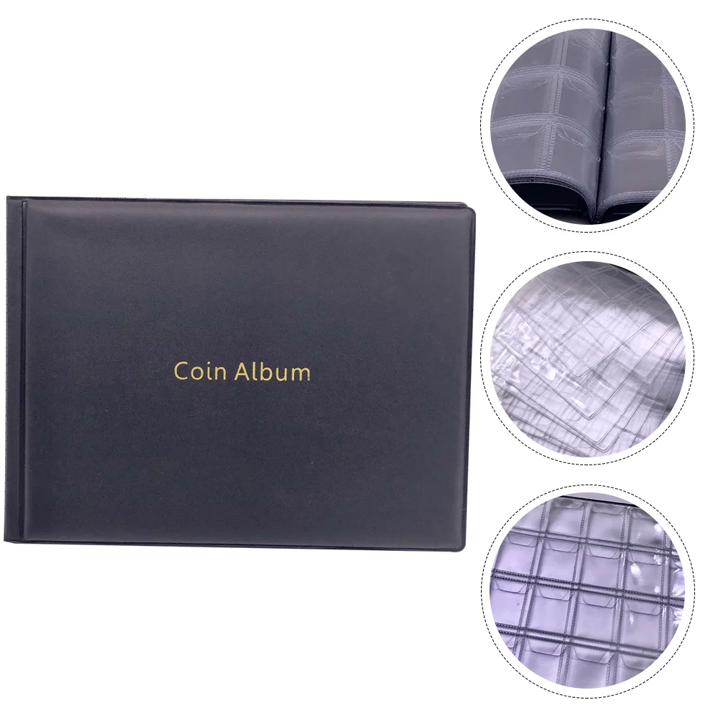 Coin Collection Book The Album Souvenir Coins Storage Pu Collector Commemorative Organizer