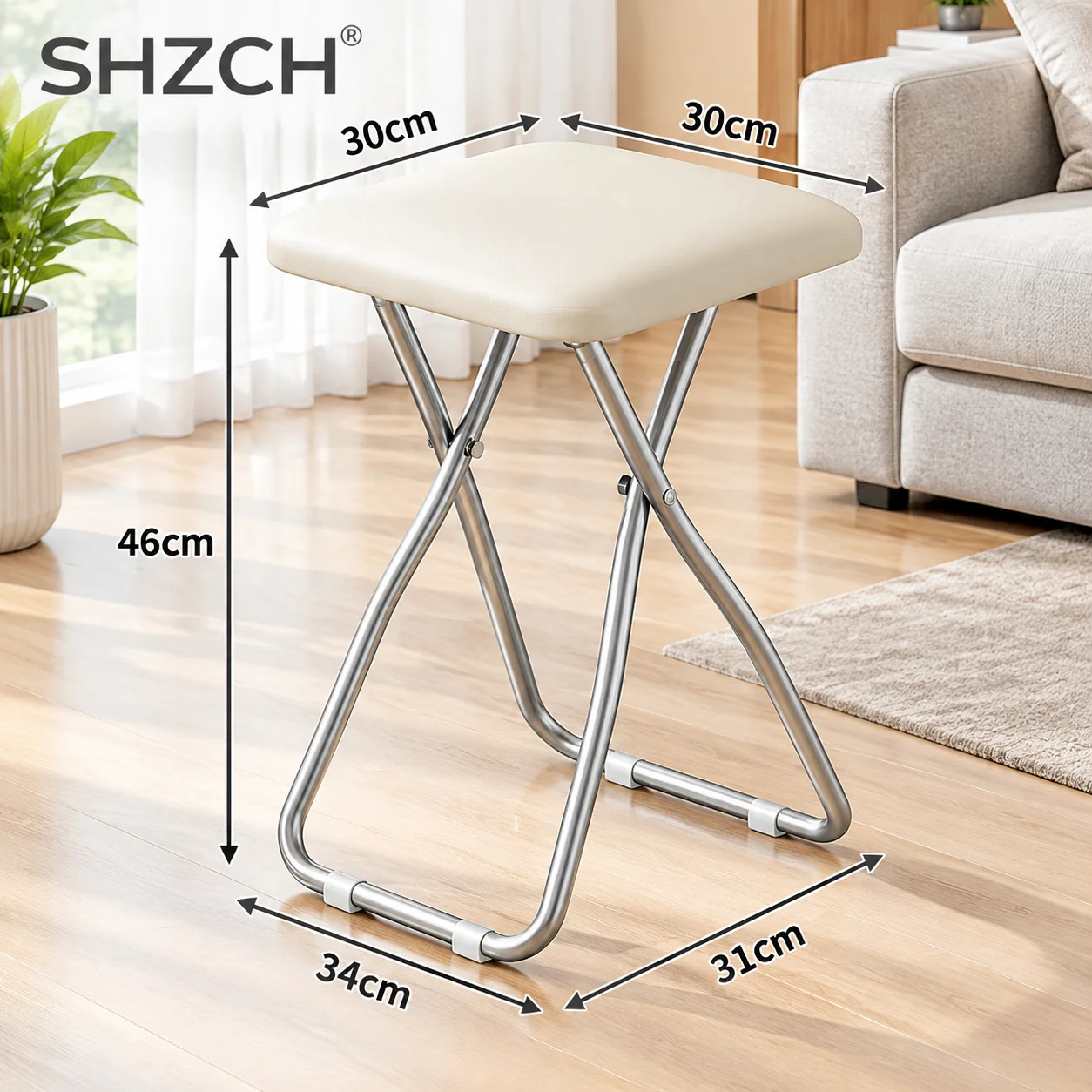 Folding Stool Home Soft Bag New Shoe Stool Flat Footstool Storage Folding Portable