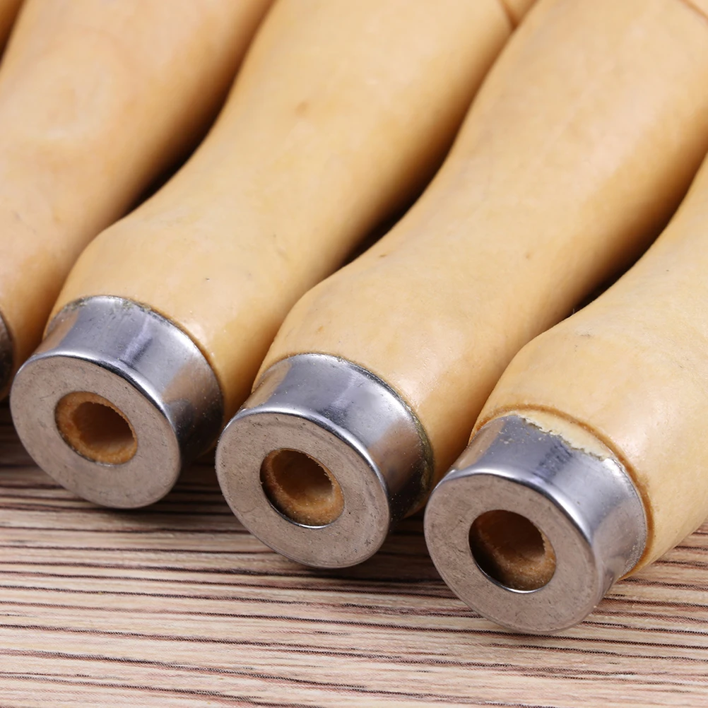 

10pcs Wooden File Handles Durable Ergonomic Design 6.2Mm Inner Hole For 8 Inch Metal Files Wood Rasp Tools Lightweight Handle