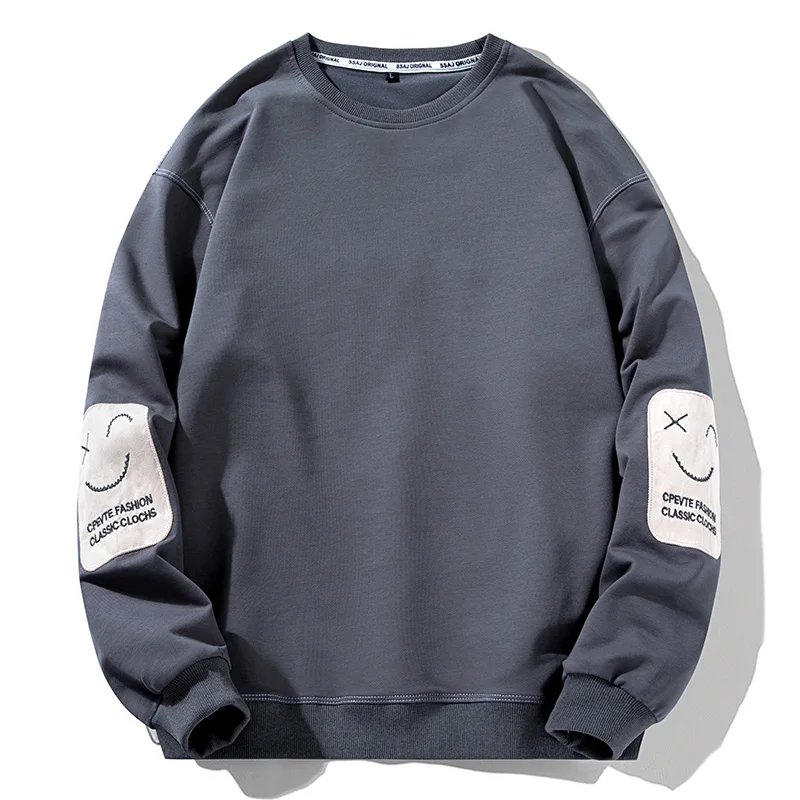 Autumn Oversized Sweatshirts Men Smiling Face Hip Hop Hoodies With Armbands Japanese Streetwear 6XL Plus Size Pullovers Male