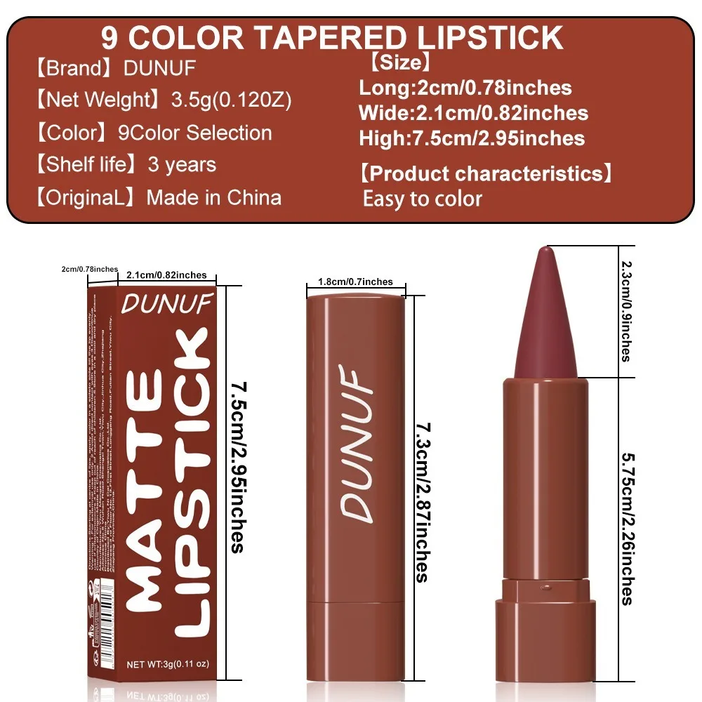 Fashion Matte Gradient Lip Liner Tapered Velvet Lipliner Crayon Długotrwała wodoodporna szminka do makijażu ust