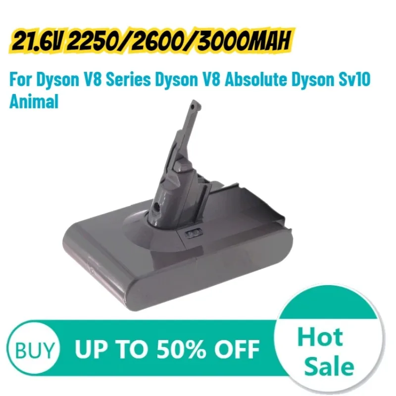 

21.6V 3000mAh Lithium Battery for Dyson V8 Series Dyson V8 Absolute Dyson Sv10 Animal High-Performance Rechargeable Battery