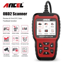 Сканер диагностический Ancel AS500, OBD2, PK KW850, многоязычный считыватель кодов двигателя