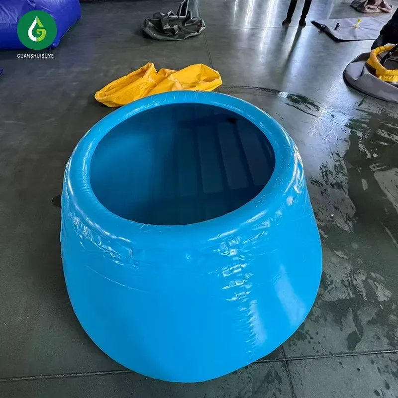 Plastic PVC Waterproof Tarpaulin tank with Lid Customized Cistern Portable Collapsible Water tank Price
