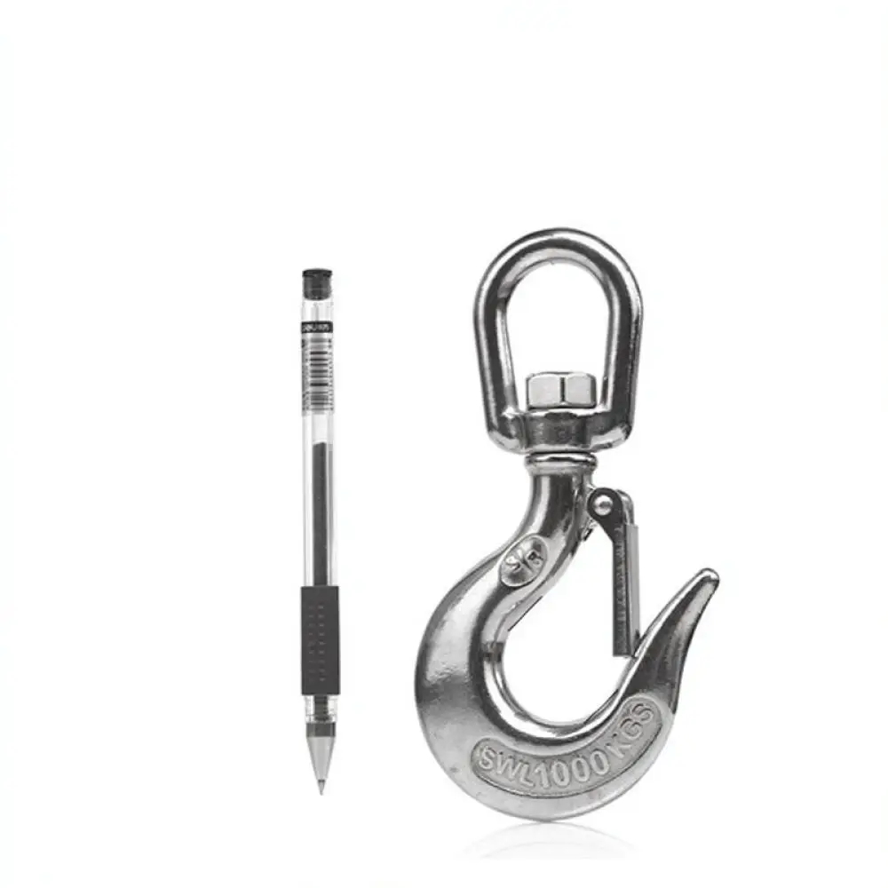 Rotating Eye Lifting Hook American 304 Stainless Steel Hardware For Industrial Crane Cargo Handling Rigging Tool