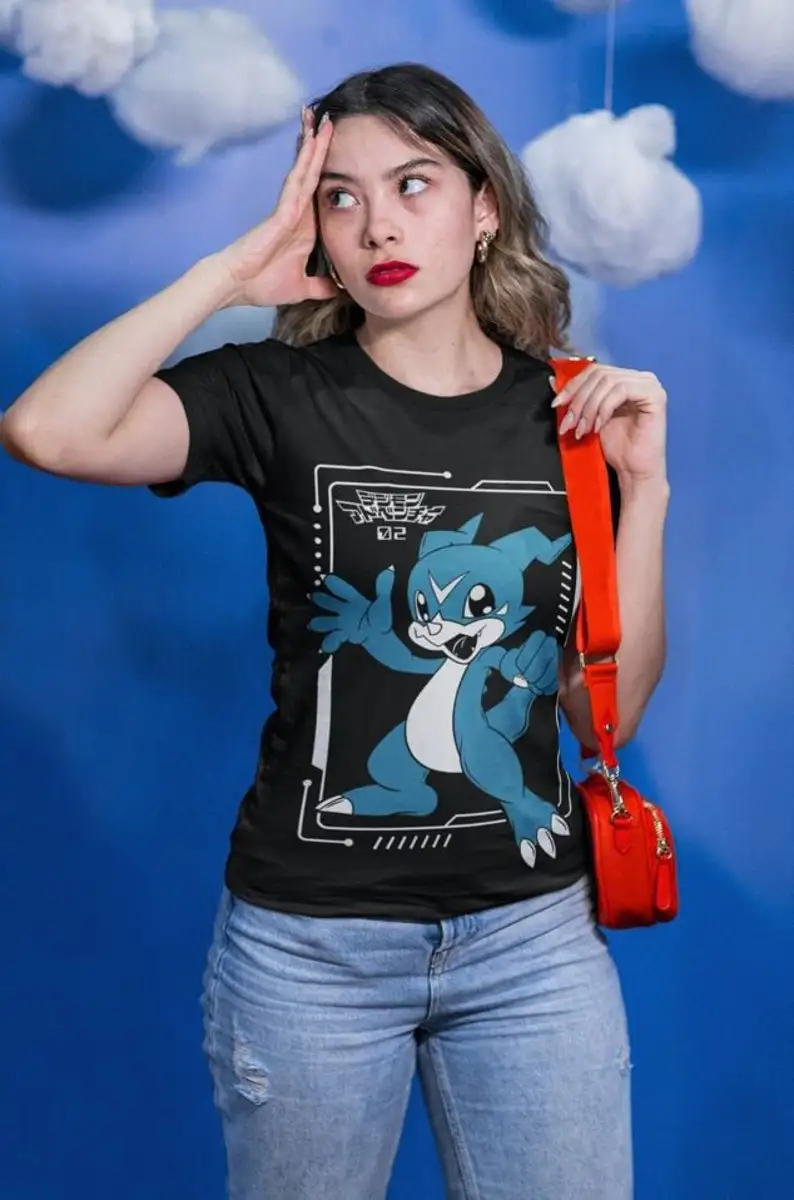 Veemon T-shirt - Chibomon  Demi Devimon Paildramon dramon