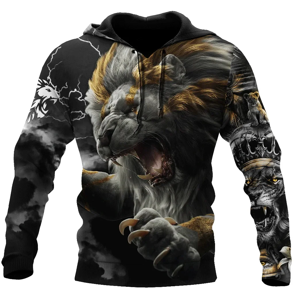 Tiger/  King Lion Sky 3D All Over Printed Men's Hoodie&Sweatshirt Autumn Unisex Casual Sportswear