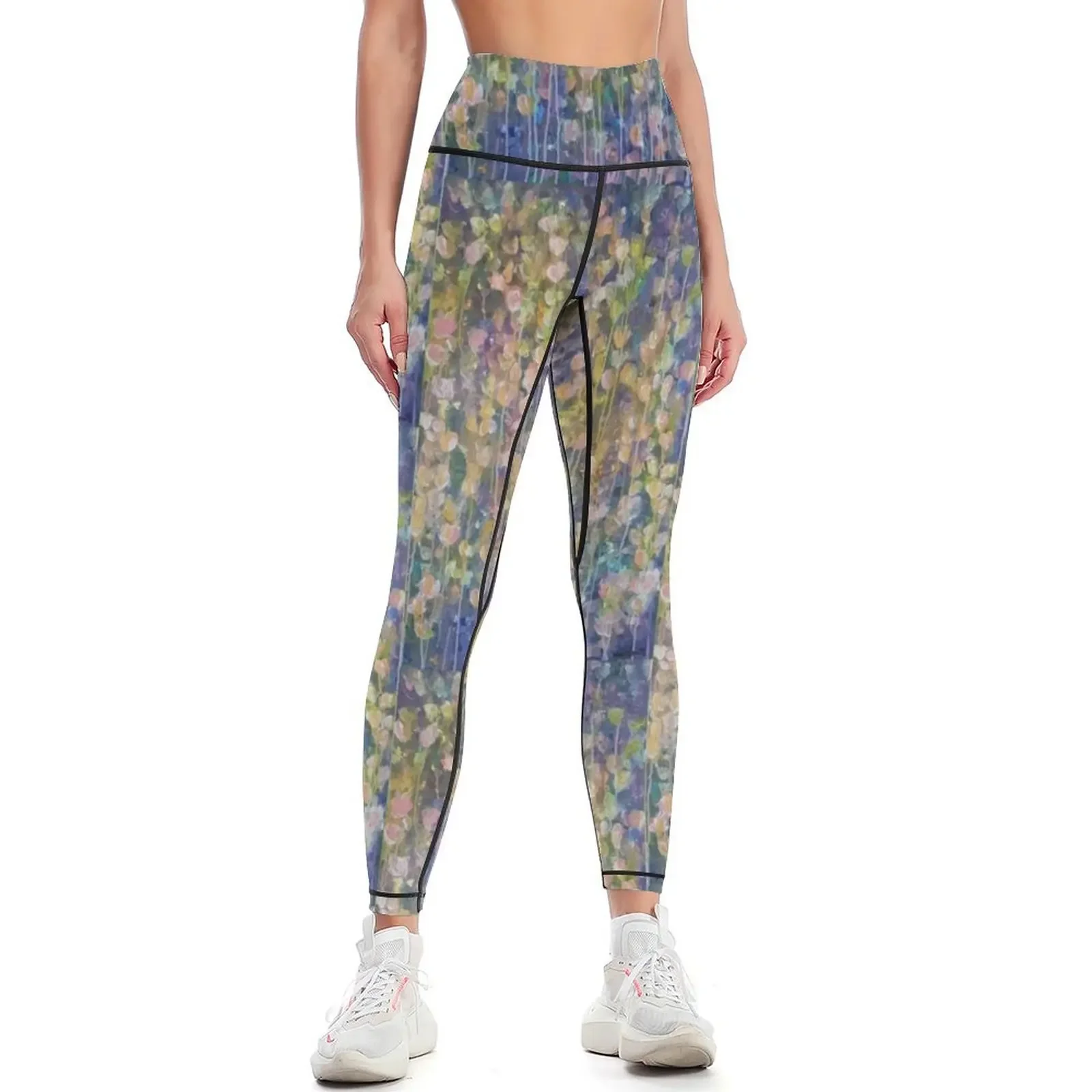 

Pink flowers Leggings gym top sports for push up flared Women's gym Womens Leggings