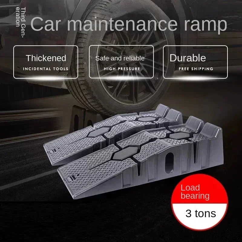 

Black 2500KG Heavy Duty Car Ramps 900mm Long Antiskid Working Ramp Auto Oil Changing Repair Maintenance Jack Lift Tools