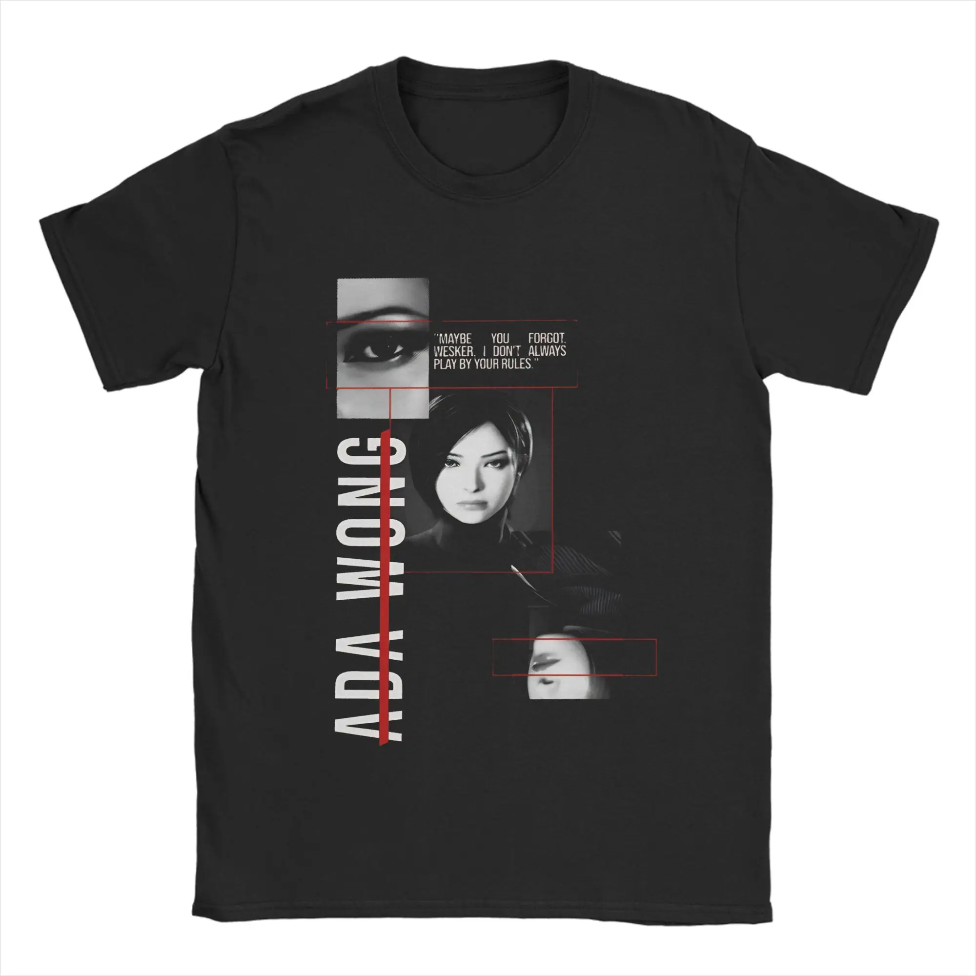 Men's Ada Wong Resident Evils T Shirts  Pure Cotton Clothes Funny Short Sleeve Round Neck Tees Summer T-Shirt
